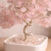 arbre de vie en quartz rose naturel Énergie d'amour et sérénité