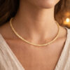 collier facetté en citrine
