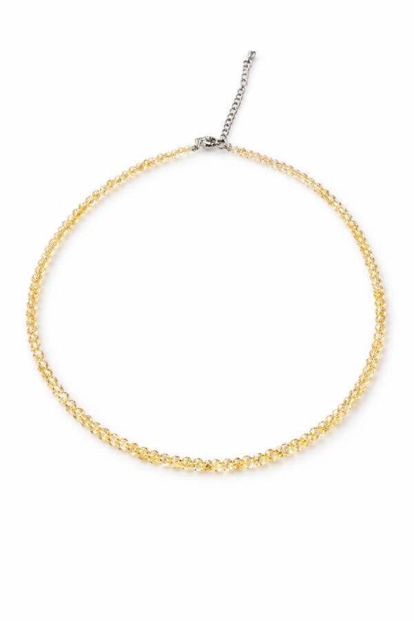 collier facetté en citrine