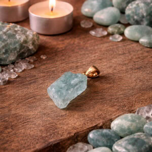 pendentif aigue-marine brute