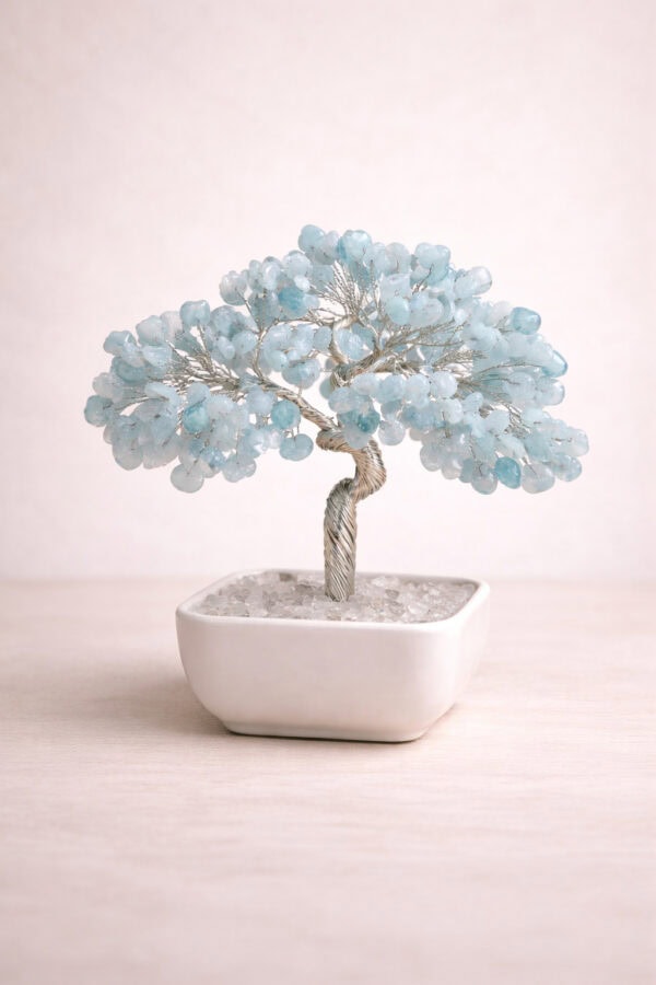 arbre de vie en aigue marine : clarté mentale & sérénité