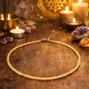 collier facetté en citrine