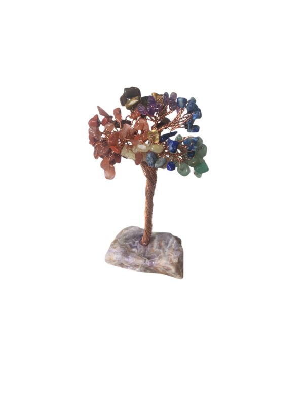 arbre de vie 7 chakras & socle améthyste : l'alliance spirituelle