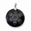 pendentif métatron en obsidienne noire pendentif métatron en obsidienne noire