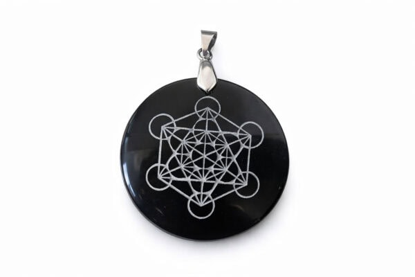 pendentif métatron en obsidienne noire pendentif métatron en obsidienne noire