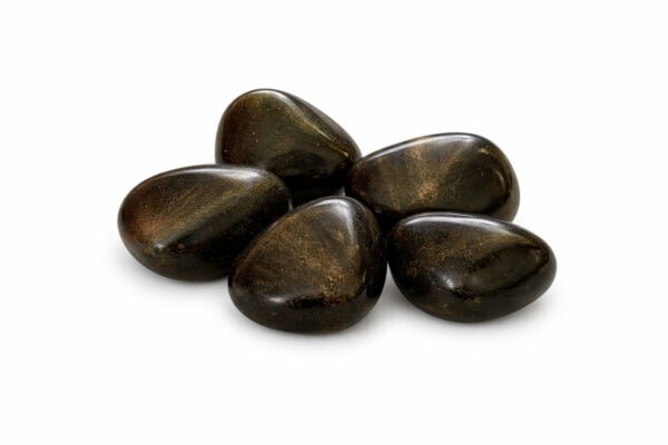 pierre roulée obsidienne dorée pierre roulée obsidienne dorée