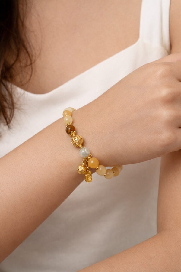 bracelet calcite jaune, Œil de tigre et pierre de lune – abondance & protection bracelet calcite jaune, Œil de tigre et pierre de lune – abondance & protection