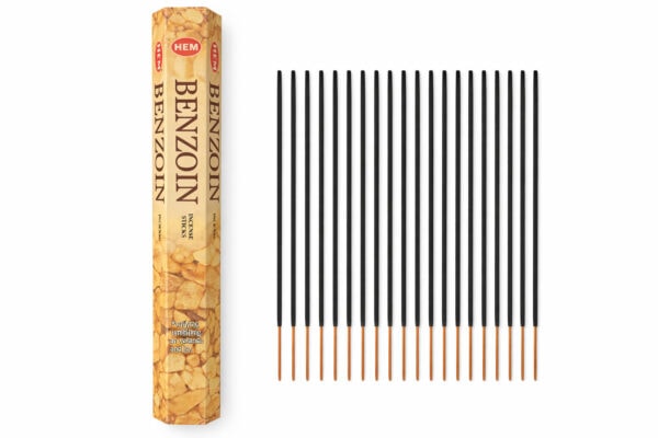 encens benjoin (benzoin) – boîte de 20 bâtons | purification & protection énergétique