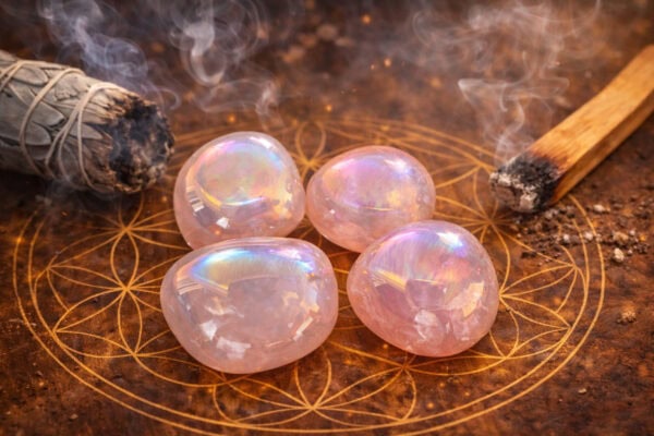 pierre roulée quartz rose aura pierre roulée quartz rose aura