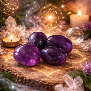 améthyste en pierre roulées