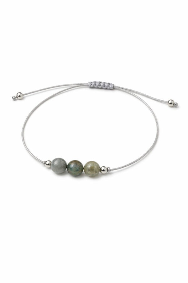 bracelet labradorite naturelle avec cordon ajustable