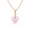 collier coeur quartz rose