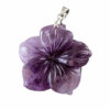 pendentif hibiscus en améthyste pendentif hibiscus en améthyste