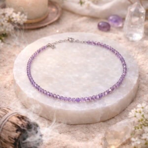 collier améthyste facettée sérénité et protection