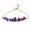 bracelet améthyste sur chaine élégante bracelet améthyste sur chaine élégante