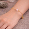 bracelet quartz rose élégant