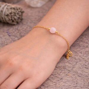 bracelet quartz rose élégant