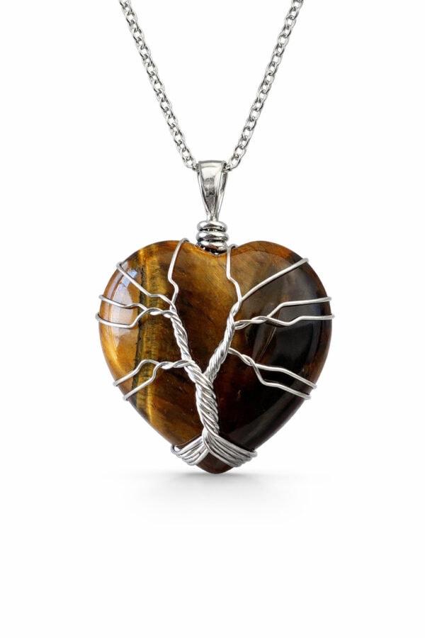 collier coeur oeil de tigre arbre de vie collier coeur oeil de tigre arbre de vie
