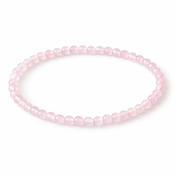 bracelet enfant quartz rose 4 mm