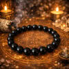 bracelet en obsidienne noire 8 mm