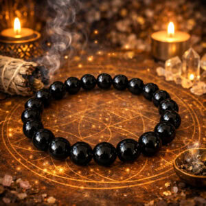bracelet en obsidienne noire 8 mm