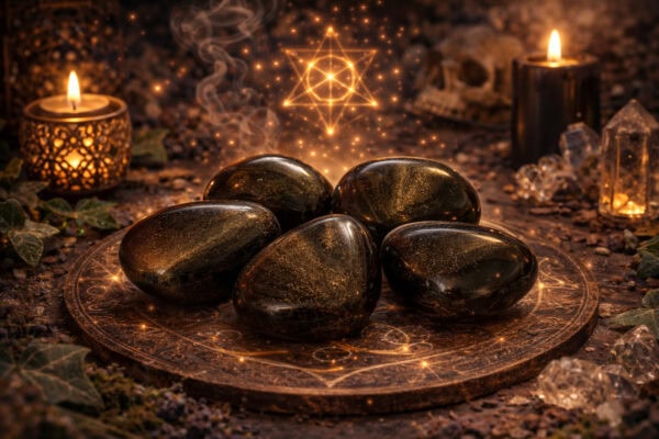 pierre roulée obsidienne dorée pierre roulée obsidienne dorée