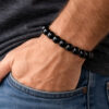 bracelet en obsidienne noire 8 mm