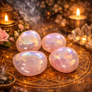 pierre roulée quartz rose aura