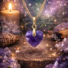 collier coeur améthyste collier coeur améthyste