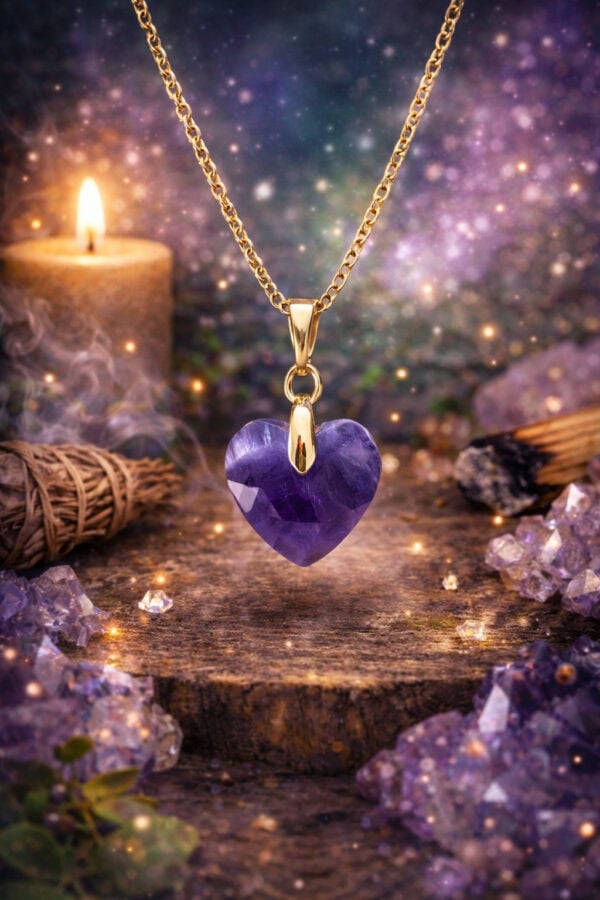 collier coeur améthyste collier coeur améthyste