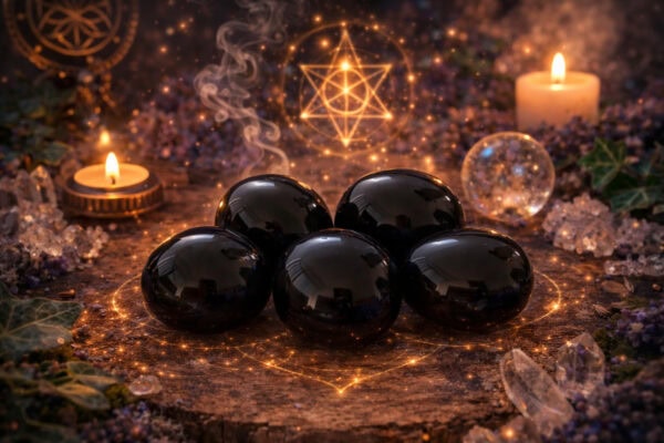 pierre roulée obsidienne noire