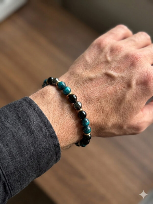 bracelet obsidienne noire, œil de tigre bleu et hématite – protection, ancrage et clarté mentale bracelet obsidienne noire, œil de tigre bleu et hématite – protection, ancrage et clarté mentale