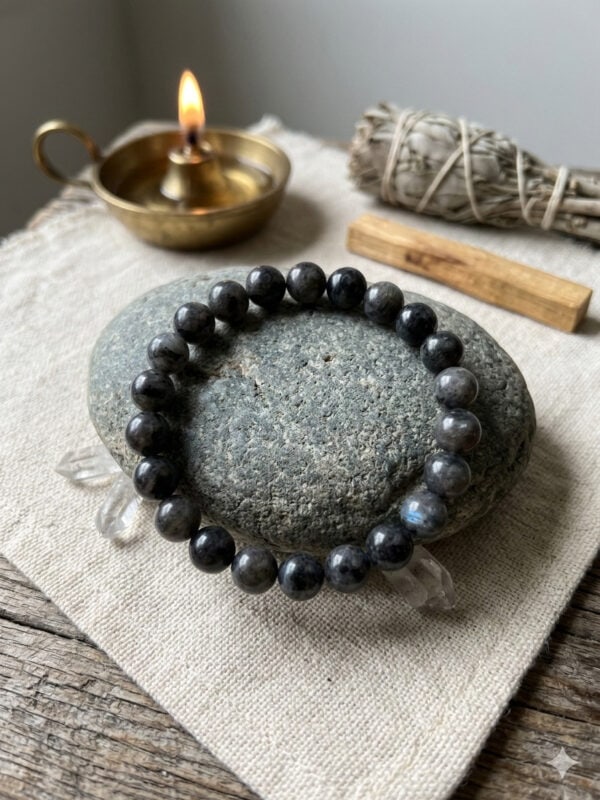 bracelet en larvikite 8 mm bracelet en larvikite 8 mm