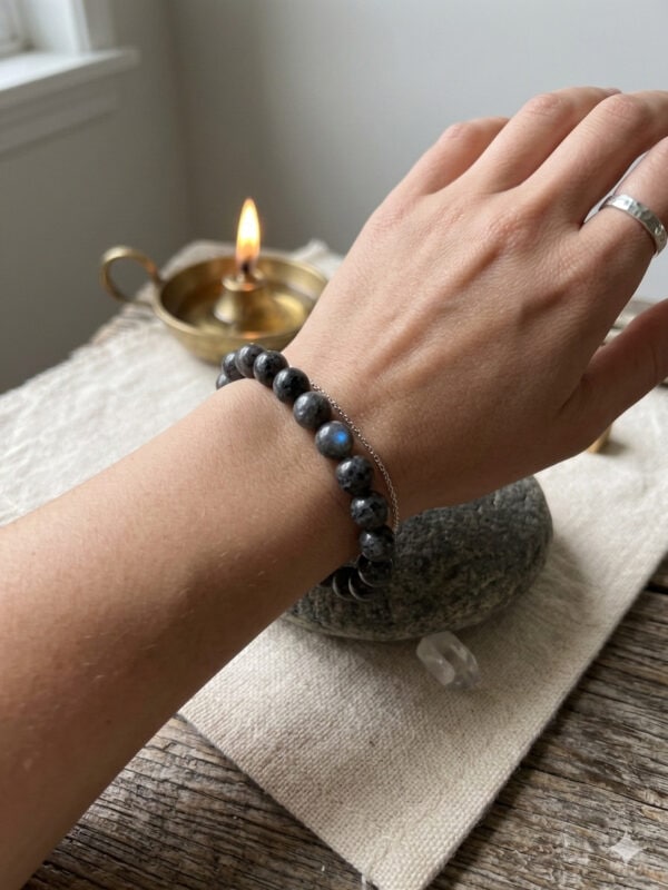 bracelet en larvikite 8 mm bracelet en larvikite 8 mm