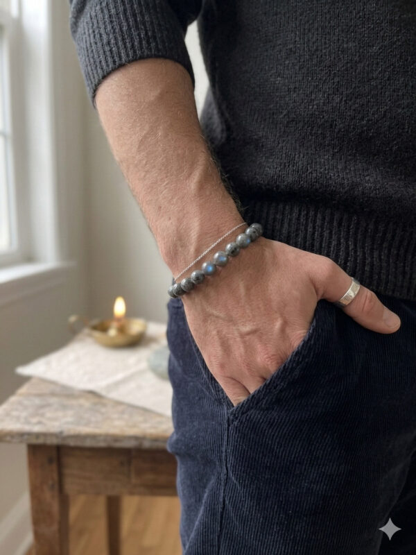 bracelet en larvikite 8 mm bracelet en larvikite 8 mm