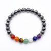 bracelet 7 chakras en hématite bracelet 7 chakras en hématite