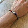 bracelet 7 chakras en hématite bracelet 7 chakras en hématite