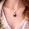 collier coeur améthyste collier coeur améthyste