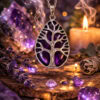 pendentif arbre de vie améthyste