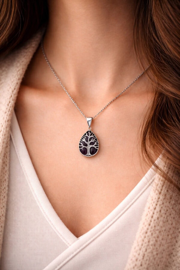 pendentif arbre de vie améthyste
